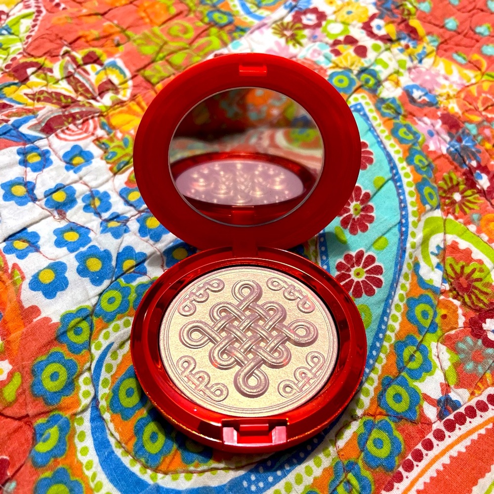 Mac Limited Edition packaging Lunar New Year highlighter in Beaming Blush